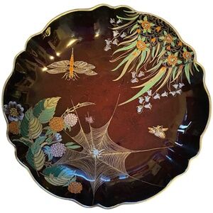 Vintage Carlton Ware Rouge Royale ‘Art Deco’ edged hand painted plate